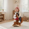 Qaba Kids Ride-On Rocking Horse Toy Rocker with Fun Song Music & Soft Plush Fabric for Children 18-36 Months - 3 of 4