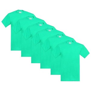 6 Pack Pro Club Men's Heavyweight Short Sleeve Tee T-Shirt - 1 of 4