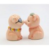 Kevins Gift Shoppe Hand Painted Ceramic Happy Pigs Salt And Pepper Shakers - image 4 of 4