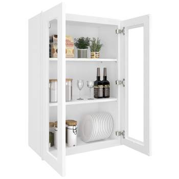 HOMLUX 24-in W X 12-in D X 36-in H in Shaker White Plywood Wall Kitchen Cabinet