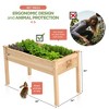Raised Garden Bed - Elevated Wood Planter Box with Bed Liner - Planter Box with Legs for Flowers, Herbs - 200lb Capacity - 48x26.5x30 Maple99 - 3 of 4