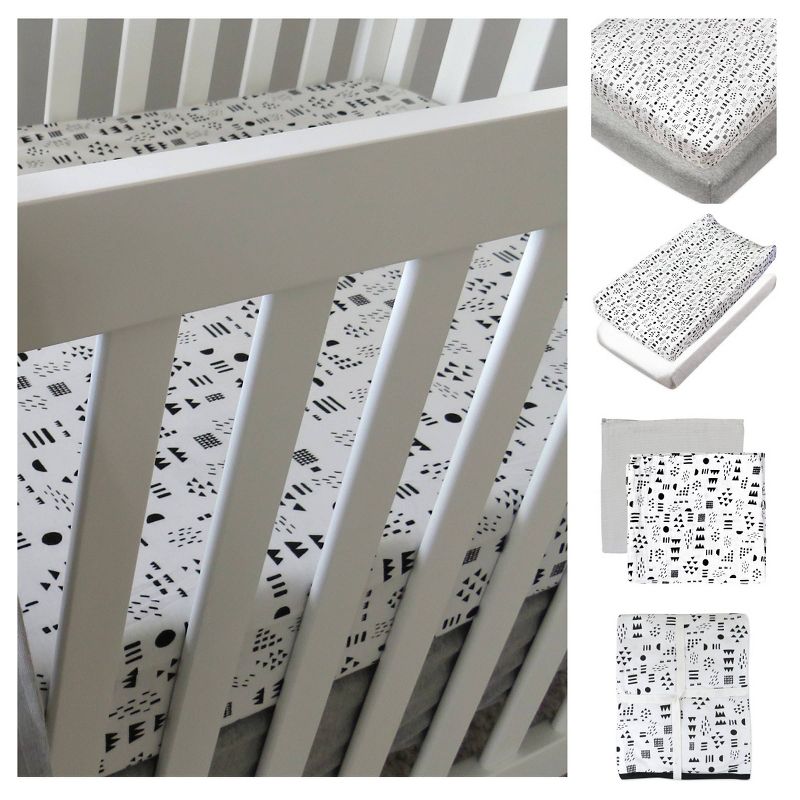 Honest Baby Organic Cotton Bedding Set - Pattern Play - 7pc, 1 of 5
