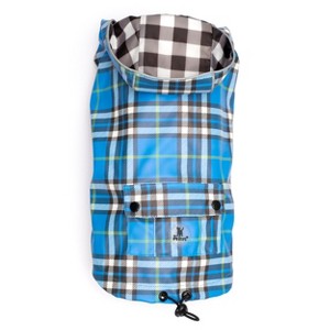 The Worthy Dog Water-Resistant Plaid London Raincoat - 1 of 3