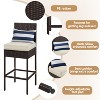 Yaheetech Set of 2 Outdoor PE Rattan Bar Stools, Brown/ Beige - 4 of 4