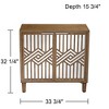 55 Downing Street Mason 33 3/4 Wide Oak Wood and Mirrored 2-Door Cabinet - 4 of 4