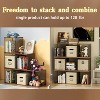 Attop 2 Cube Organizer Bookshelves DIY Variable Stackable Cube Storage Organizer for Living Room,Small Bookshelf Black Brown Wooden,No Vinyl Storage - 4 of 4