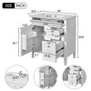 Okak Modern Freestanding Bathroom Vanity with Sink Combo,Solid Wood Bathroom Storage Cabinet with 3 Drawers & Door - 4 of 4
