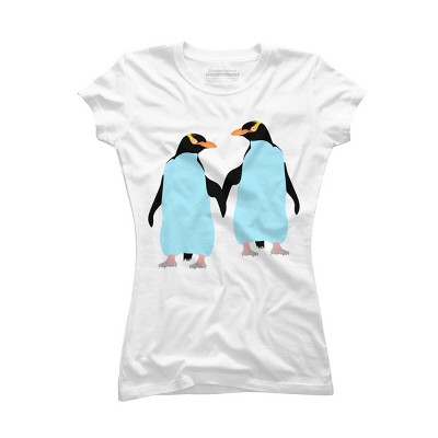 Adult Design By Humans Pride Penguins Holding Hands By mailboxdisco T-Shirt