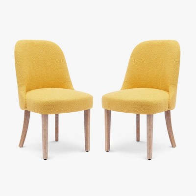 WestinTrends Mid-Century Modern Upholstered Boucle Dining Chair (Set of 2)