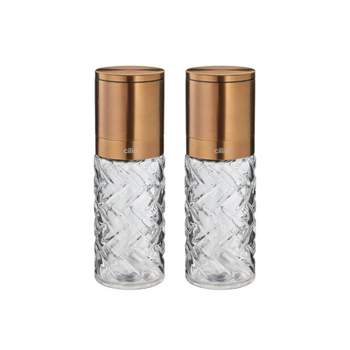 July Home Premium Gravity Electric Salt And Pepper Grinder, Battery  Operated, Led Light : Target