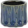 Cheung's Tasselea Geometric Themed Round Ceramic Pot- Small - Blue - 2 of 3