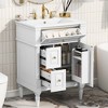 JANSNO 24" Freestanding Bathroom Vanity with Sink, Flip Drawer, Adjustable Shelf & Metal Handles - 3 of 4