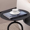 MAYEERTY 24''H Lantern-Shaped Metal End Table, Small Round Side Table, Modern Coffee Drink Cocktail Table for Living Room Corners Small Spaces - 4 of 4