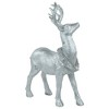 Northlight Standing Glitter Reindeer Christmas Decoration - 10.75" - Silver Finish - image 3 of 4