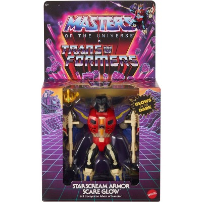 Masters of the Universe Origins & Transformers Starscream Armor Scare Glow Action Figure, MOTU Toy