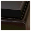 Wellington Leather Tray Top Storage Ottoman Brown - Christopher Knight Home: Footstool, Hardwood Frame - 2 of 4