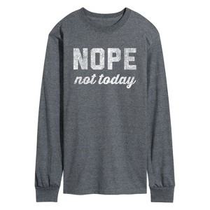 Men's - Instant Message - Distressed Nope Not Today Long Sleeve Graphic T-Shirt - 1 of 4