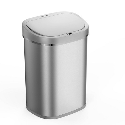 Photo 1 of (DAMAGE)Nine Stars 21gal Motion Sensor Oval Shape Stainless Steel Trash Can Silver
**DENT**