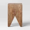 Faux Wood Block Accent Table - Threshold™