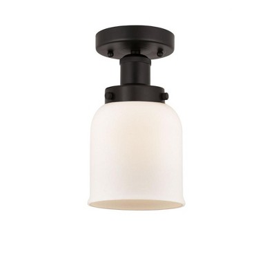 Bell - 1 Light Semi-Flush Mount In Industrial Style-8.25 Inches Tall and 6.5 Inches Wide