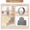 APRILSOUL Natural Wood Color Cat Exercise Wheel for Indoor Cats, Cat Running Wheel with Carpeted Runway - 4 of 4
