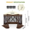 Instant Pop Up Gazebo 10x10ft with 6 Mesh Walls - Portable Canopy Tent for Camping, Backyard & Parties | Includes Carry Bag & Stakes - 3 of 4