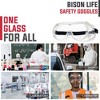 Bison Life Clear Anti-Fog Safety Goggles, ANSI Z87.1, Scratch Resistant, Adjustable Over Glasses Protection -  3 Pack - 2 of 4