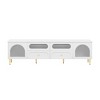 XIYUYEU Retro TV Stand with 2 Cabinets, 4 Drawers and Anti-tip Device Entertainment Center Media Console for Living Room, Bedroom - 3 of 4