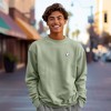 Dalix Ghost Embroidery Relaxed Crewneck Sweatshirt Soft Fleece Fit Lounge Mens - 3 of 4