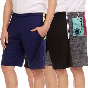 Men's Athletic Shorts with Pockets Quick Dry Fit Moisture Wicking Gym Workout Shorts for Men for Basketball, Running, Pack of 3 - 1 of 4