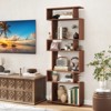 Tangkula 2PCS 6-Tier Bookshelf Geometric Bookcase w/ 2 Anti-Tipping Kits Wooden Display Shelf - 3 of 4