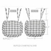Annie Buffalo Check Grey Ruffled Chair Pad 16.5x18 - 3 of 4