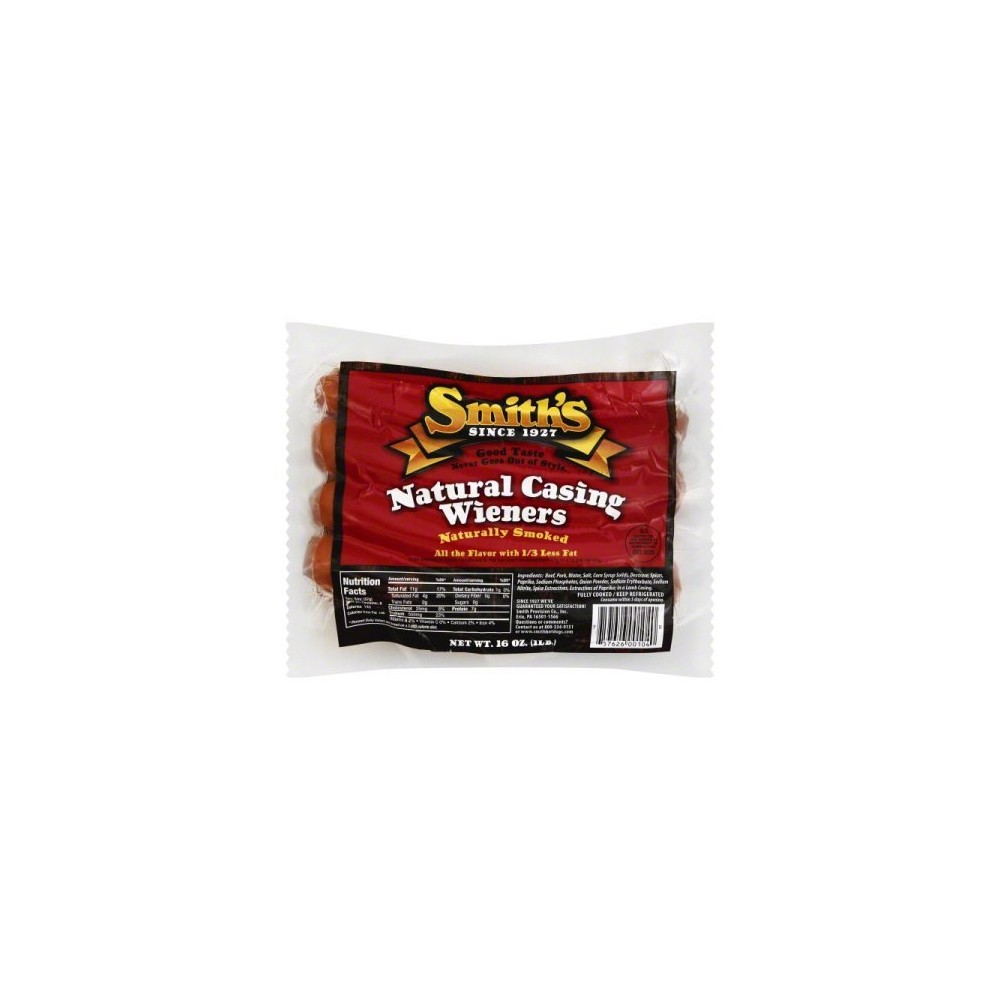 UPC 757626001040 product image for Smith's Natural Casing Hot Dogs - 16oz | upcitemdb.com