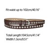 Allegra K Women's Belt PU Leather Skinny Plus Size Punk Rock Style Grommet Waist Belts - 3 of 4