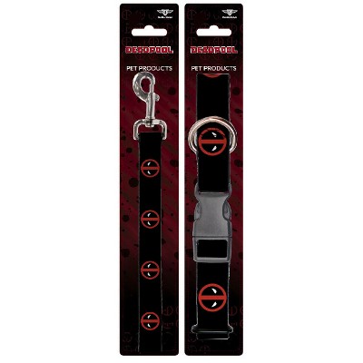 Deadpool - Buckle-Down Dog Leash & Collar Set - L