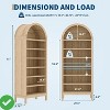 7-Tier 71" Tall Arched Shoe Cabinet Wooden Shoe Rack w/Adjustable Shelves Freestanding Modern Organizer Storage Shelf - 2 of 4