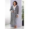 ADR Women's Robe Plush Fleece with Hood, Full Length Hooded Bathrobe Woman - 3 of 4