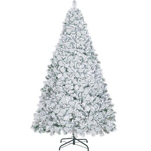 Yaheetech 6Ft/7.5Ft/9Ft Pre-lit Flocked Artificial Christmas Tree - 1 of 4