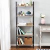 LuxenHome 5-Shelf 63" H x 23.62" W Wood and Metal Etagere Bookcase Brown - 2 of 4