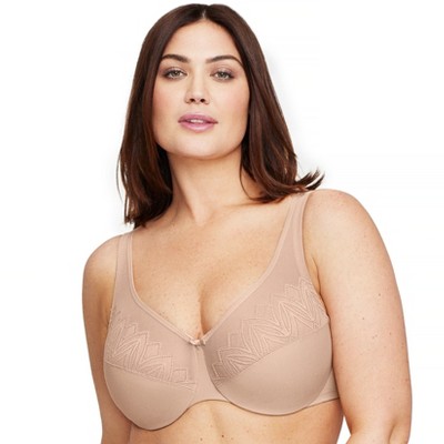 Glamorise Womens Wonderwire Minimizer Underwire Bra 9003 Café 40c : Target