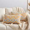 REGALWOVEN Boho Geometric Pattern with Fringe Trim Soft Decorative Pillowcases 2 Packs - 2 of 4