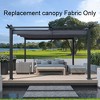 Outdoor Pergola Shade Cover Outdoor Retractable Durable Fabric Canopy Top Replacement for 10' X 13' Deck Porch black - 3 of 4