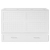 Whisen Wood Queen Size Mobile Murphy Bed with Drawer and Little Shelves on Each Side - 4 of 4