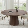 Dovelina 60" Round Dining Table Modern Wood Kitchen Table Dining Room Table for 8 People - 2 of 4