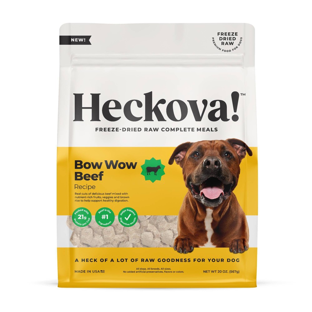 Heckova Freeze Dried Raw Bow Wow Beef Flavor Recipe Dry Dog Food