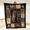 Luxurious German Shepherd Flannel Throw Blanket Cozy Digital Print Christmas Gift. - 2 of 4