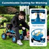 Tangkula Rolling Garden Cart Work Seat Height Adjustable Swivel Stool Cart with Removable Cushion & 2 Steering Handles - 4 of 4