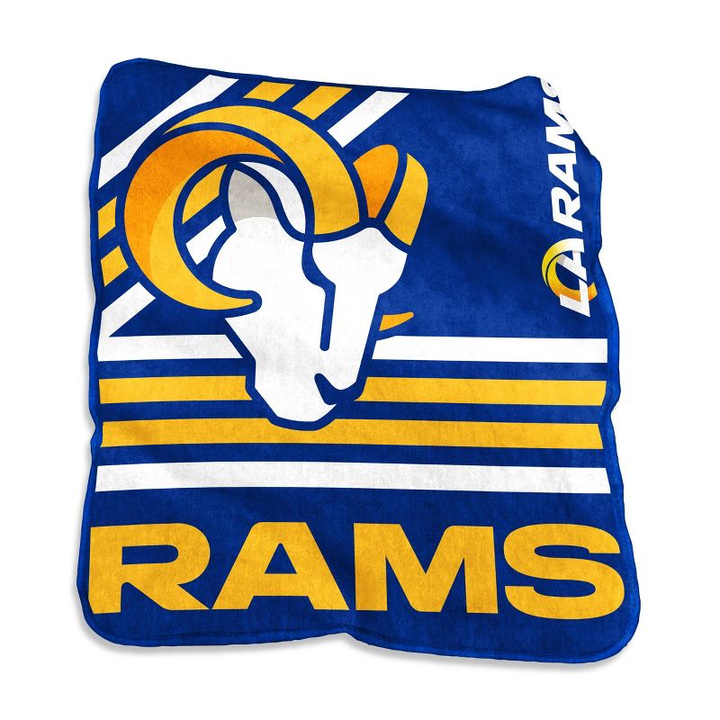 NFL Los Angeles Rams Raschel Throw Blanket, 1 of 2