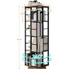Rotating Bookcase - 4-Tier Corner Shelf for Small Spaces, 54" Tall Spinning Organizer with Industrial Metal Frame 360° Narrow Swivel Bookshelves - 2 of 4