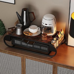 COZONY Coffee Station Organizer Holders with Drawer, Pod Storage Stand, Countertop Holder for Machine and Accessories Kitchen Organization - 1 of 4